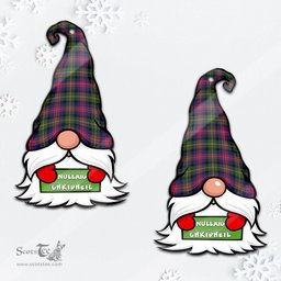 ScotsTee Shop Scottish Logan Modern Clan Tartan Ornament Gnome Christmas Ornament with His Tartan Christmas Hat