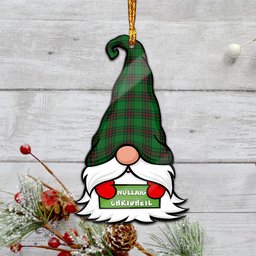 ScotsTee Shop Scottish Halkerston Clan Tartan Ornament Gnome Christmas Ornament with His Tartan Christmas Hat