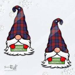 ScotsTee Shop Scottish Graham of Menteith Red Clan Tartan Ornament Gnome Christmas Ornament with His Tartan Christmas Hat