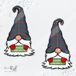 ScotsTee Shop Scottish Hyndman Clan Tartan Ornament Gnome Christmas Ornament with His Tartan Christmas Hat