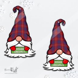 ScotsTee Shop Scottish Hamilton Clan Tartan Ornament Gnome Christmas Ornament with His Tartan Christmas Hat