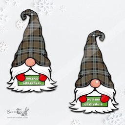 ScotsTee Shop Scottish Graham of Menteith Weathered Clan Tartan Ornament Gnome Christmas Ornament with His Tartan Christmas Hat