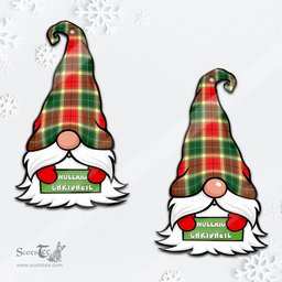 ScotsTee Shop Scottish Gibsone (Gibson-Gibbs) Clan Tartan Ornament Gnome Christmas Ornament with His Tartan Christmas Hat