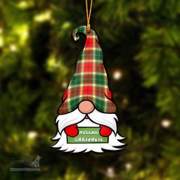 ScotsTee Shop Scottish Gibsone (Gibson-Gibbs) Clan Tartan Ornament Gnome Christmas Ornament with His Tartan Christmas Hat
