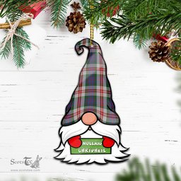 ScotsTee Shop Scottish Fraser Red Dress Clan Tartan Ornament Gnome Christmas Ornament with His Tartan Christmas Hat
