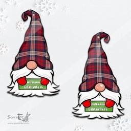 ScotsTee Shop Scottish MacDonald Dress Irish Clan Tartan Ornament Gnome Christmas Ornament with His Tartan Christmas Hat