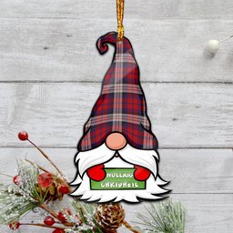 ScotsTee Shop Scottish MacDonald Dress Irish Clan Tartan Ornament Gnome Christmas Ornament with His Tartan Christmas Hat
