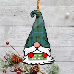 ScotsTee Shop Scottish Henderson Ancient Clan Tartan Ornament Gnome Christmas Ornament with His Tartan Christmas Hat