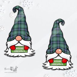 ScotsTee Shop Scottish MacDonald of the Isles Hunting Ancient Clan Tartan Ornament Gnome Christmas Ornament with His Tartan Christmas Hat
