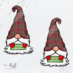 ScotsTee Shop Scottish Lindsay Weathered Clan Tartan Ornament Gnome Christmas Ornament with His Tartan Christmas Hat