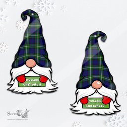 ScotsTee Shop Scottish Forbes Modern Clan Tartan Ornament Gnome Christmas Ornament with His Tartan Christmas Hat