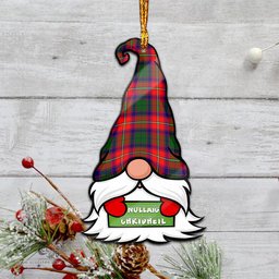 ScotsTee Shop Scottish Hopkirk Clan Tartan Ornament Gnome Christmas Ornament with His Tartan Christmas Hat