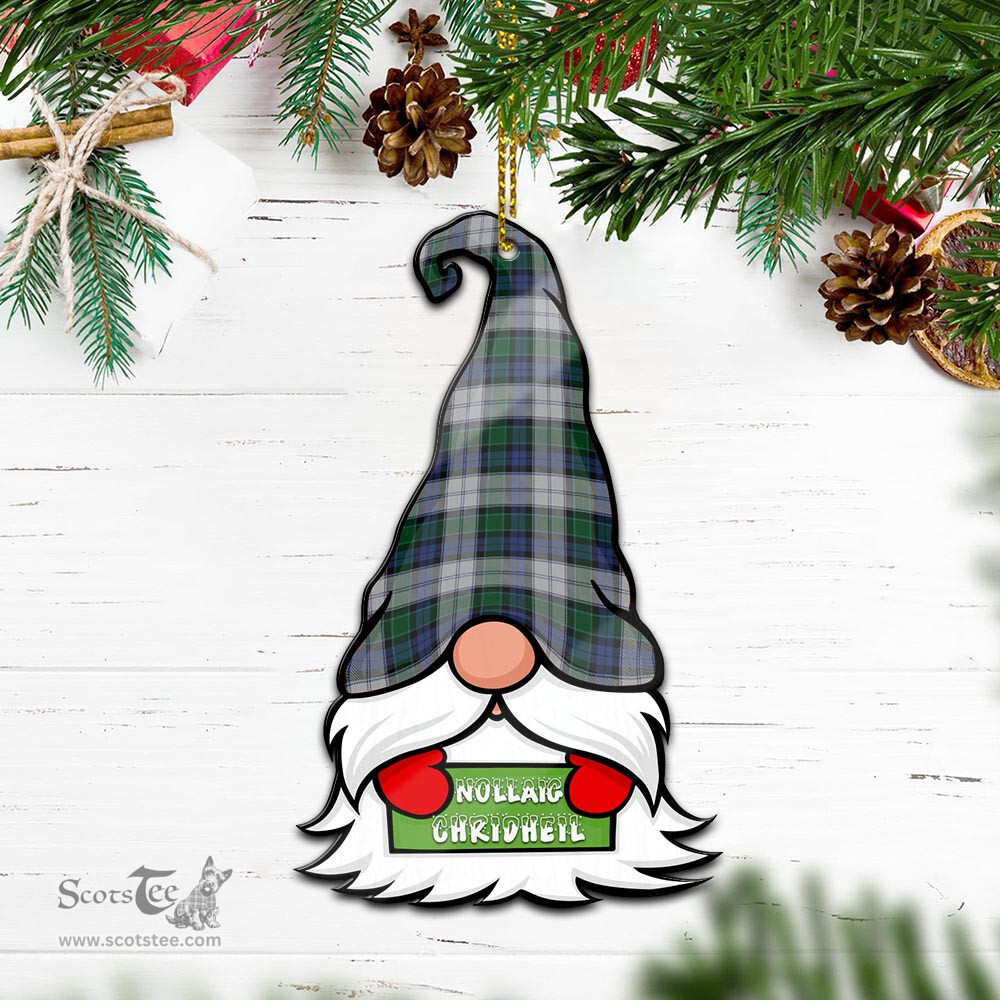 ScotsTee Shop Scottish Graham Dress Clan Tartan Ornament Gnome Christmas Ornament with His Tartan Christmas Hat