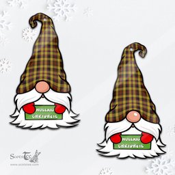 ScotsTee Shop Scottish Jardine Clan Tartan Ornament Gnome Christmas Ornament with His Tartan Christmas Hat