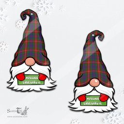 ScotsTee Shop Scottish Fraser of Lovat Clan Tartan Ornament Gnome Christmas Ornament with His Tartan Christmas Hat