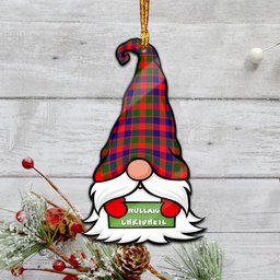 ScotsTee Shop Scottish Gow Modern Clan Tartan Ornament Gnome Christmas Ornament with His Tartan Christmas Hat