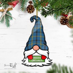 ScotsTee Shop Scottish Laing Clan Tartan Ornament Gnome Christmas Ornament with His Tartan Christmas Hat