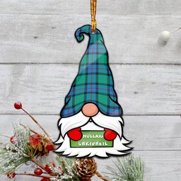 ScotsTee Shop Scottish Flower Of Scotland Clan Tartan Ornament Gnome Christmas Ornament with His Tartan Christmas Hat