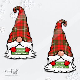 ScotsTee Shop Scottish Langlands Clan Tartan Ornament Gnome Christmas Ornament with His Tartan Christmas Hat