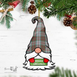 ScotsTee Shop Scottish MacBain Dress Clan Tartan Ornament Gnome Christmas Ornament with His Tartan Christmas Hat