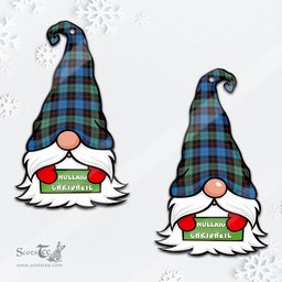 ScotsTee Shop Scottish Guthrie Ancient Clan Tartan Ornament Gnome Christmas Ornament with His Tartan Christmas Hat