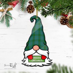 ScotsTee Shop Scottish Irvine of Bonshaw Clan Tartan Ornament Gnome Christmas Ornament with His Tartan Christmas Hat