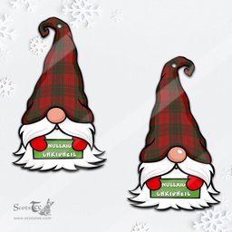 ScotsTee Shop Scottish Livingstone Clan Tartan Ornament Gnome Christmas Ornament with His Tartan Christmas Hat