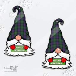 ScotsTee Shop Scottish MacCallum Clan Tartan Ornament Gnome Christmas Ornament with His Tartan Christmas Hat