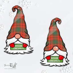 ScotsTee Shop Scottish MacAulay Ancient Clan Tartan Ornament Gnome Christmas Ornament with His Tartan Christmas Hat