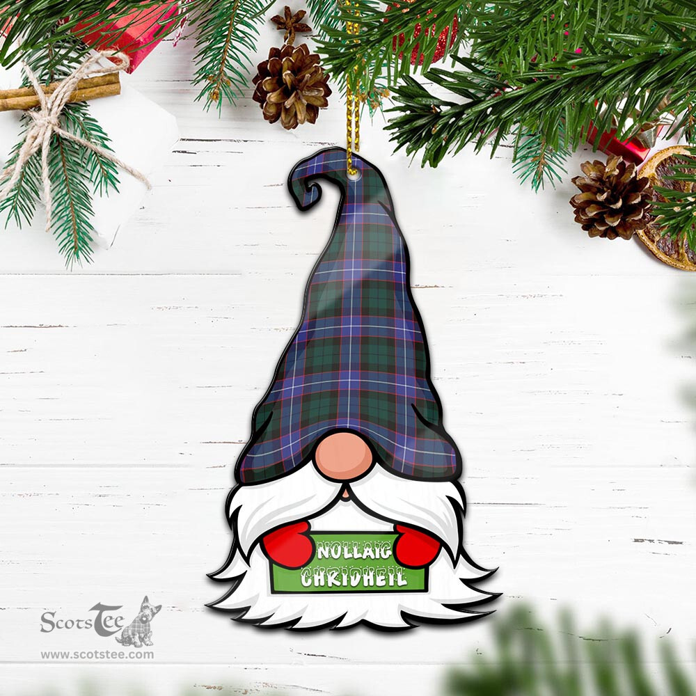ScotsTee Shop Scottish Guthrie Modern Clan Tartan Ornament Gnome Christmas Ornament with His Tartan Christmas Hat