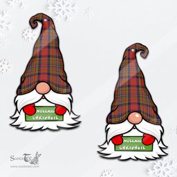 ScotsTee Shop Scottish Hepburn Clan Tartan Ornament Gnome Christmas Ornament with His Tartan Christmas Hat