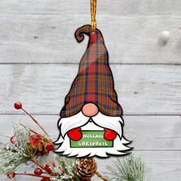 ScotsTee Shop Scottish Hepburn Clan Tartan Ornament Gnome Christmas Ornament with His Tartan Christmas Hat