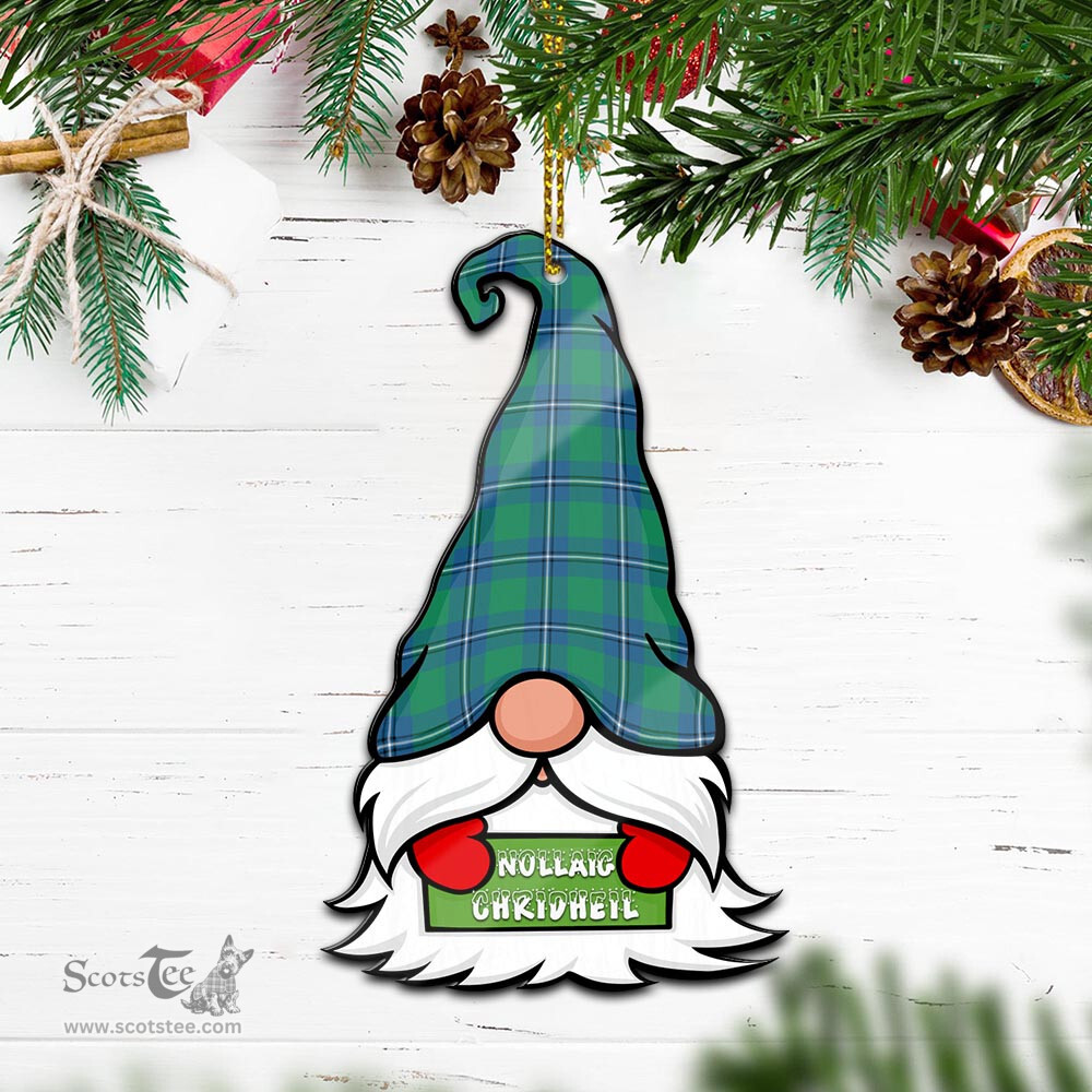 ScotsTee Shop Scottish Irvine Ancient Clan Tartan Ornament Gnome Christmas Ornament with His Tartan Christmas Hat