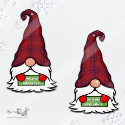 ScotsTee Shop Scottish Kyle Clan Tartan Ornament Gnome Christmas Ornament with His Tartan Christmas Hat
