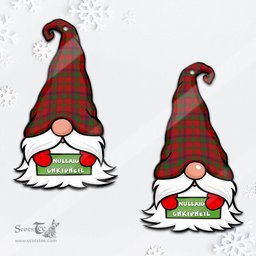 ScotsTee Shop Scottish MacColl Clan Tartan Ornament Gnome Christmas Ornament with His Tartan Christmas Hat