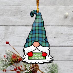 ScotsTee Shop Scottish Gunn Ancient Clan Tartan Ornament Gnome Christmas Ornament with His Tartan Christmas Hat