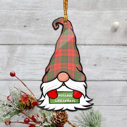 ScotsTee Shop Scottish Grant Ancient Clan Tartan Ornament Gnome Christmas Ornament with His Tartan Christmas Hat