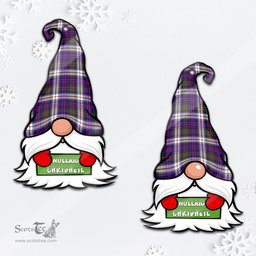 ScotsTee Shop Scottish MacDonald Dress Modern Clan Tartan Ornament Gnome Christmas Ornament with His Tartan Christmas Hat