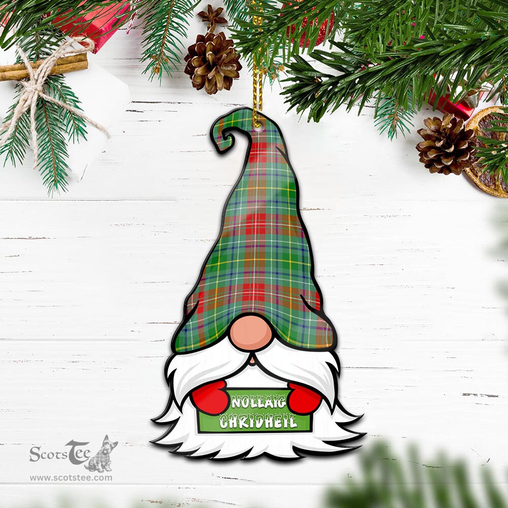 ScotsTee Shop Scottish Muirhead Clan Tartan Ornament Gnome Christmas Ornament with His Tartan Christmas Hat