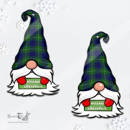 ScotsTee Shop Scottish Oliphant Modern Clan Tartan Ornament Gnome Christmas Ornament with His Tartan Christmas Hat