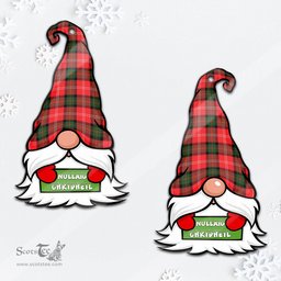 ScotsTee Shop Scottish Nesbitt Modern Clan Tartan Ornament Gnome Christmas Ornament with His Tartan Christmas Hat