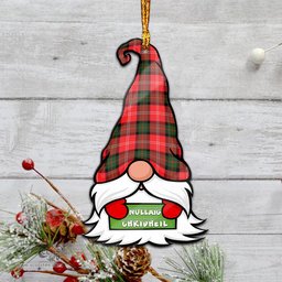 ScotsTee Shop Scottish Nesbitt Modern Clan Tartan Ornament Gnome Christmas Ornament with His Tartan Christmas Hat