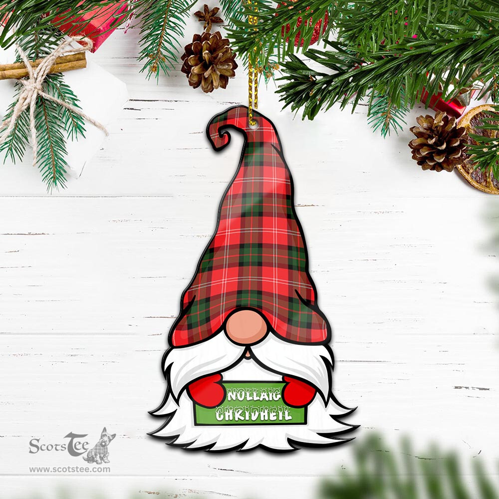 ScotsTee Shop Scottish Nesbitt Modern Clan Tartan Ornament Gnome Christmas Ornament with His Tartan Christmas Hat