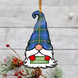 ScotsTee Shop Scottish Nova Scotia Province Canada Clan Tartan Ornament Gnome Christmas Ornament with His Tartan Christmas Hat