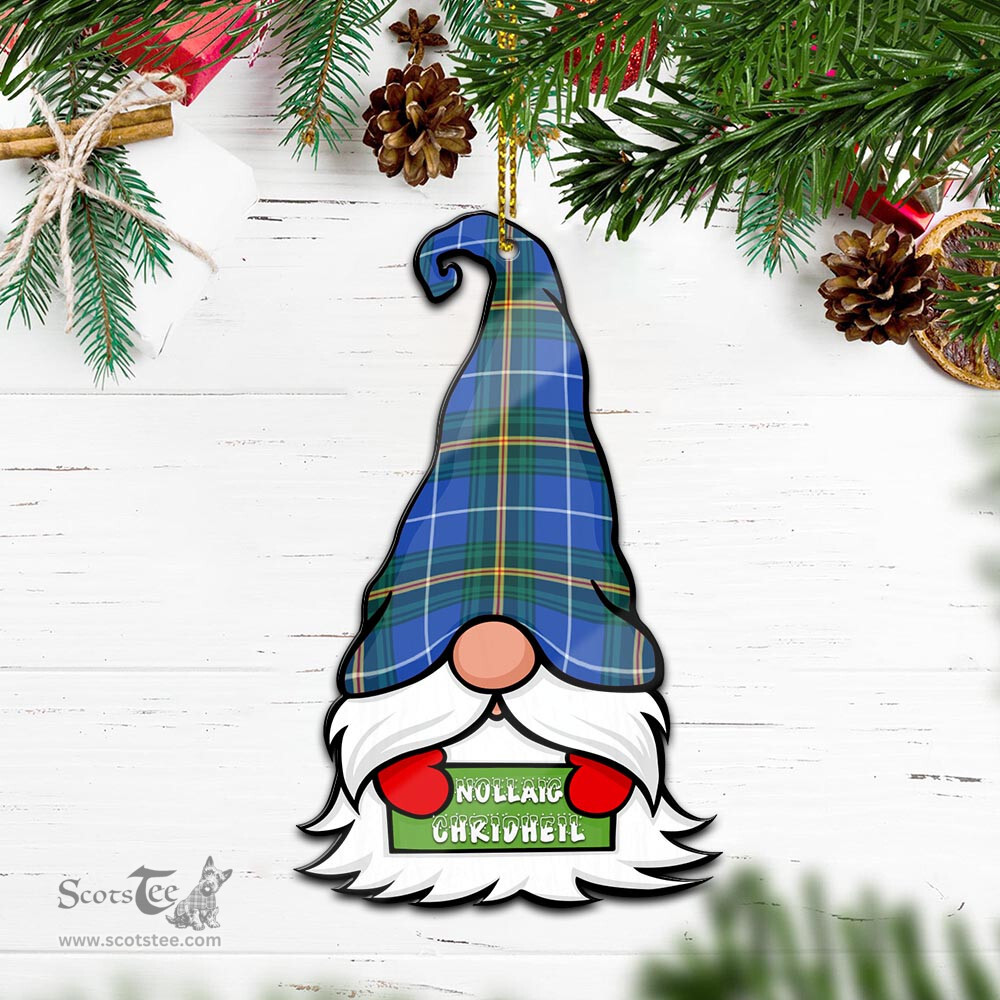 ScotsTee Shop Scottish Nova Scotia Province Canada Clan Tartan Ornament Gnome Christmas Ornament with His Tartan Christmas Hat