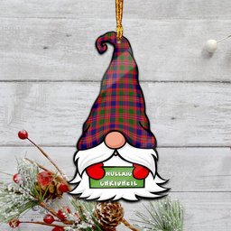 ScotsTee Shop Scottish MacIntyre Modern Clan Tartan Ornament Gnome Christmas Ornament with His Tartan Christmas Hat