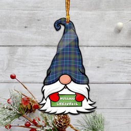 ScotsTee Shop Scottish O'Sullivan Clan Tartan Ornament Gnome Christmas Ornament with His Tartan Christmas Hat