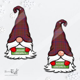 ScotsTee Shop Scottish MacLeod Red Clan Tartan Ornament Gnome Christmas Ornament with His Tartan Christmas Hat