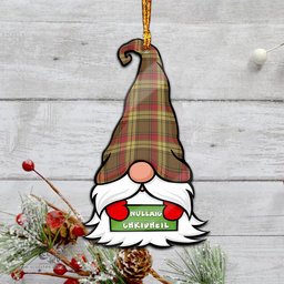 ScotsTee Shop Scottish MacMillan Old Weathered Clan Tartan Ornament Gnome Christmas Ornament with His Tartan Christmas Hat