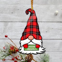 ScotsTee Shop Scottish Ramsay Modern Clan Tartan Ornament Gnome Christmas Ornament with His Tartan Christmas Hat
